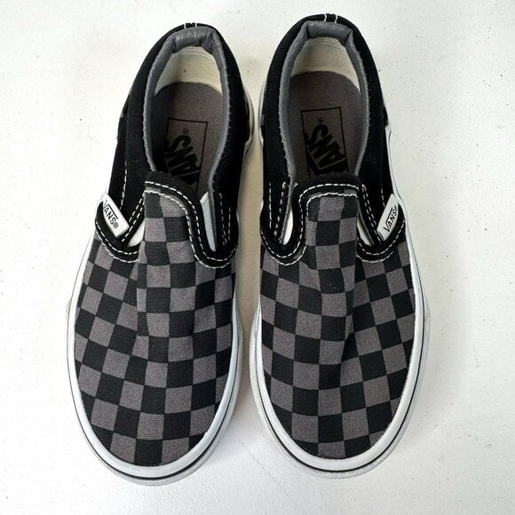 Vans Kids Unisex Toddler Size 11 Checkerboard Slip On Shoes Sneakers Canvas - Picture 2 of 9